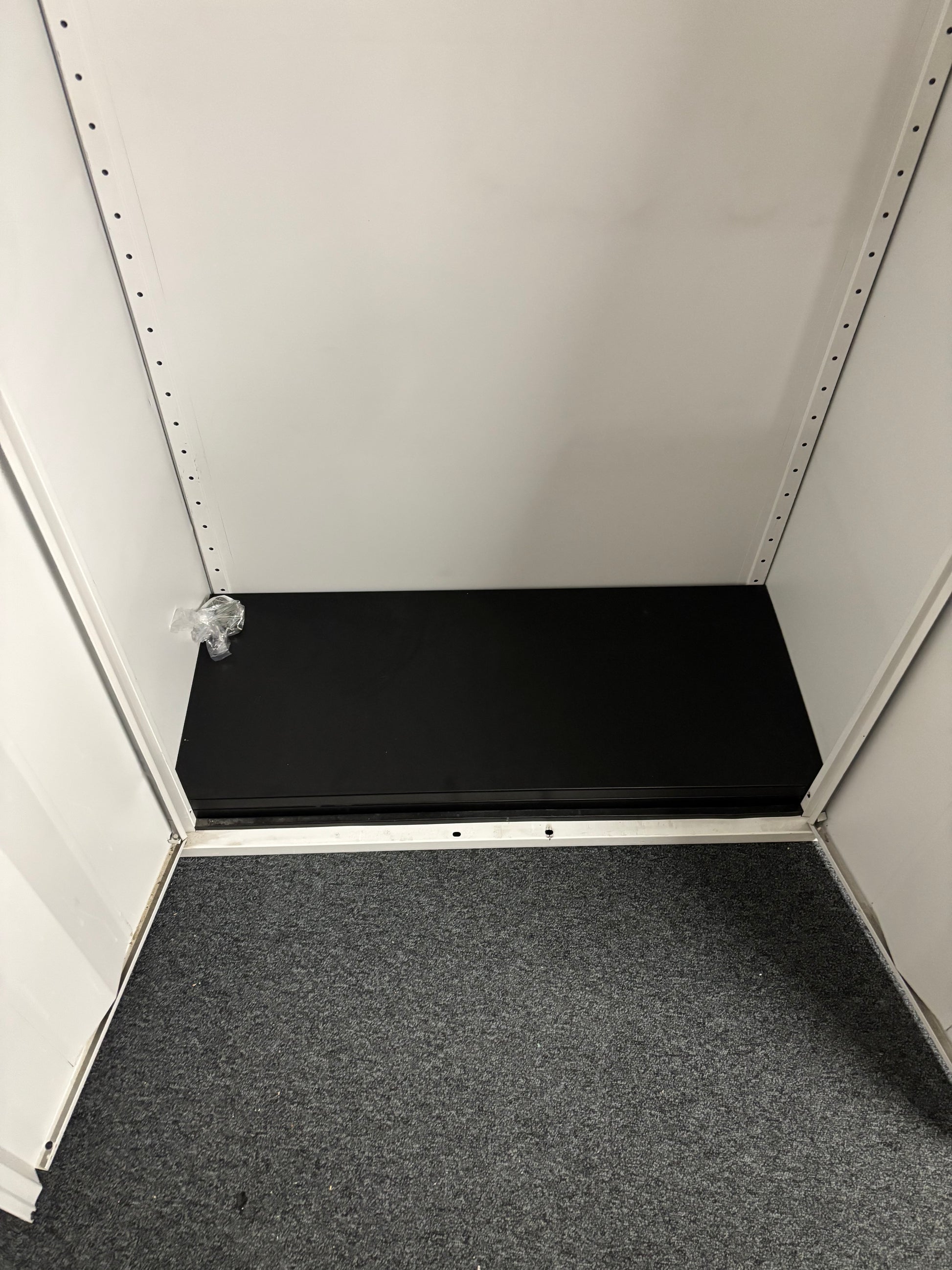 SECONDHAND MARGIN tall 6x3 grey steel storage unit with shelves