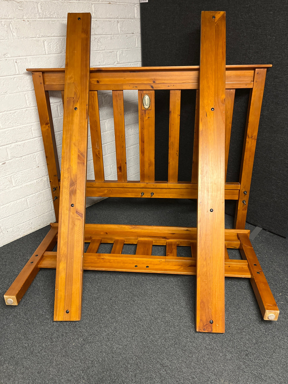 5ft king size high back solid pine bed frame%A0 1225