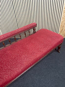 Switch Wine fabric chaise longue with mahogany frame   44365 3 image