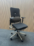 Switch Steelcase PLEASE Ergonomic swivel chair with black fabric seat and back with height adjustable arms. Price inc VAT, Large Qtys Available 2 image