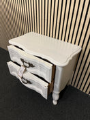 Switch Ornate 2 drawer low white painted chest of drawers   44254 2 image