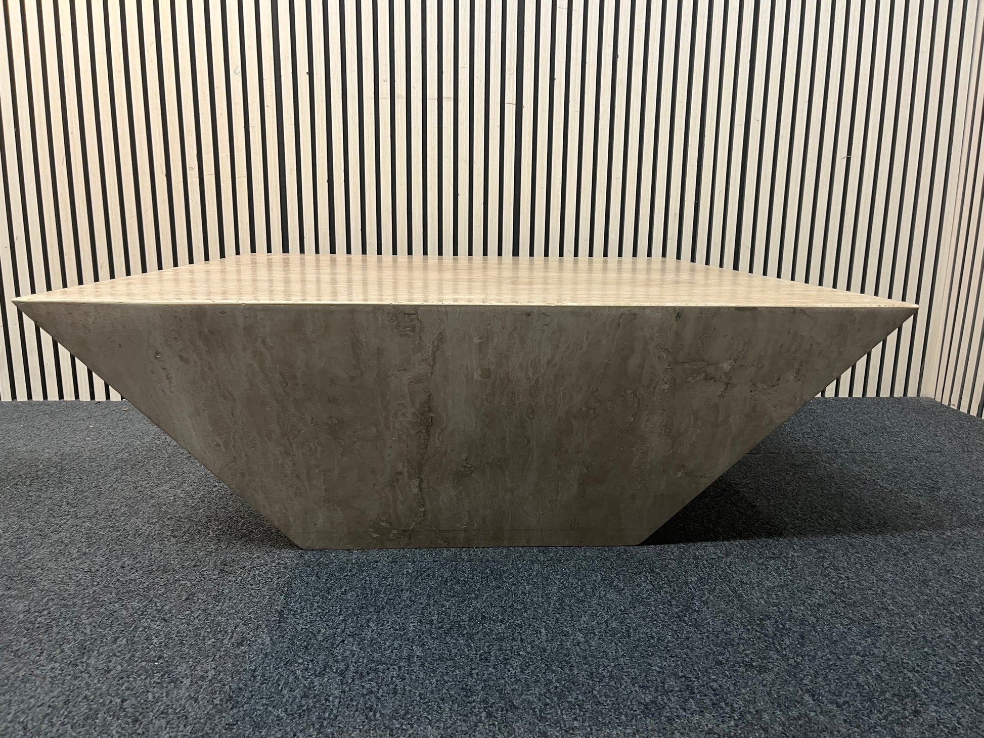 Cream polished concrete large ornate coffee table 43431