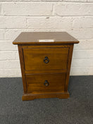 Switch Solid pine stained 2 drawer bedside locker  1325 2 image