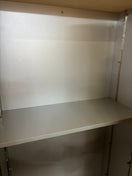 Tall Light maple 2 door storage unit wuth doors and grey carcass. 200Hx100Wx50D  J3916
