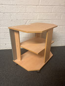 Switch Beech laminate tv unit with storage space on castors 1325 2 image