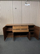 Switch Skovby no. 942 4 door 3 drawer modern walnut sideboard (H 88 x W 195 x D 45 cm) 3126 2 image