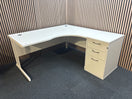 Switch Wooden 600 desk high pedestal (600mm deep) in white 2 image