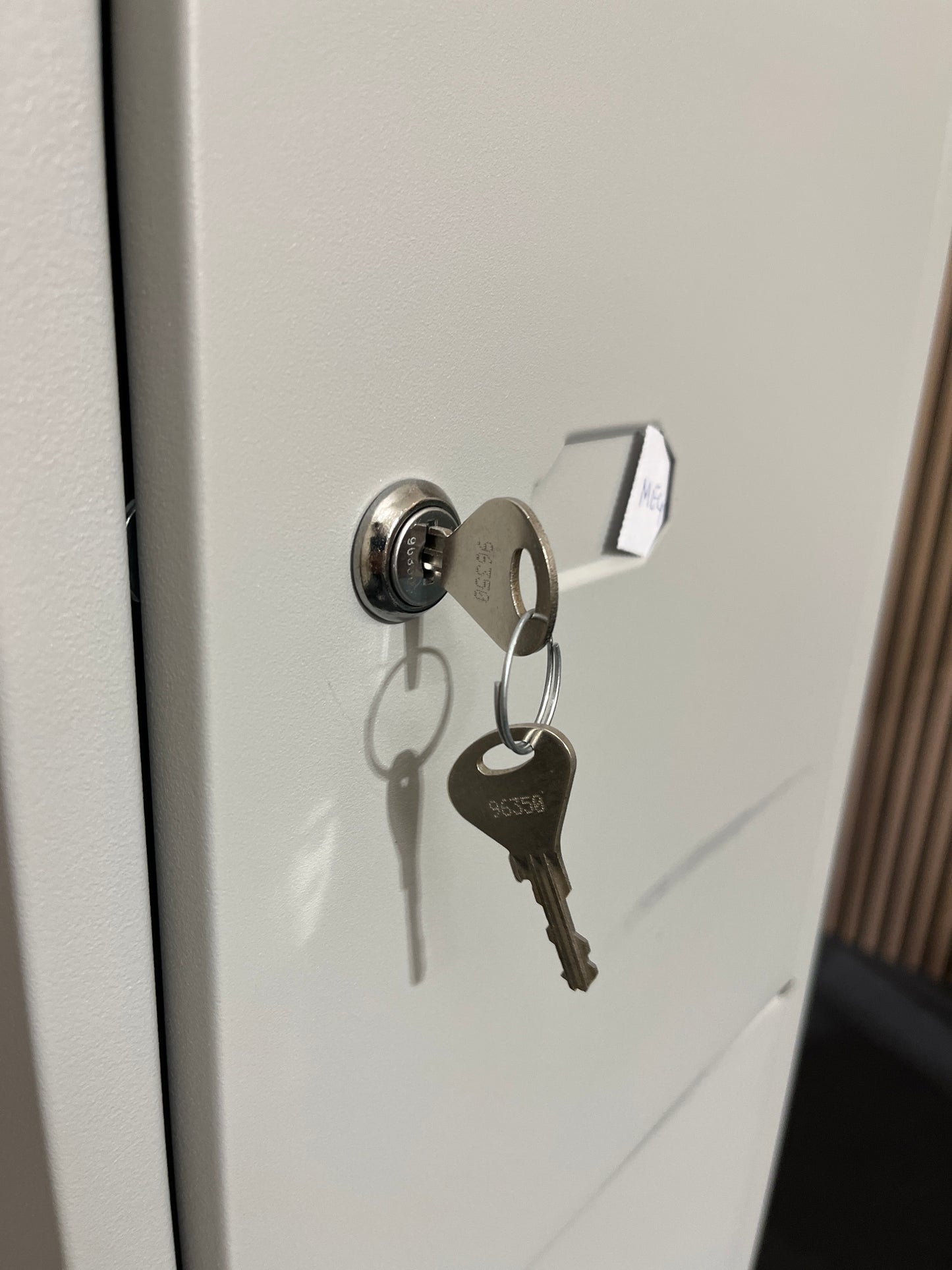 Bisley Grey metal 4 door personal locker with keys