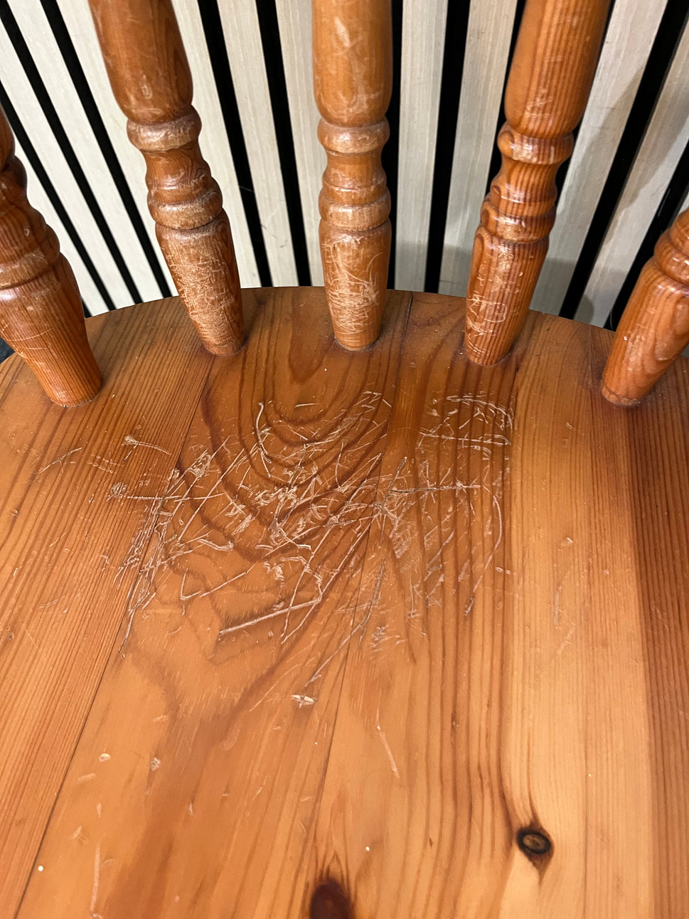 Set of 2 x Pine Spindle Back Chairs 1126