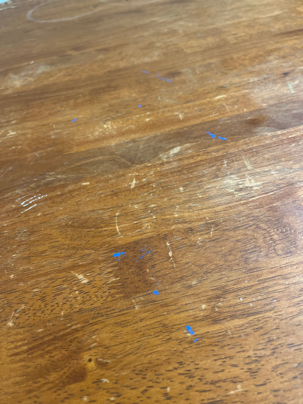 Hardwood dark stained large kitchen table (L 107 x W 184 cm)