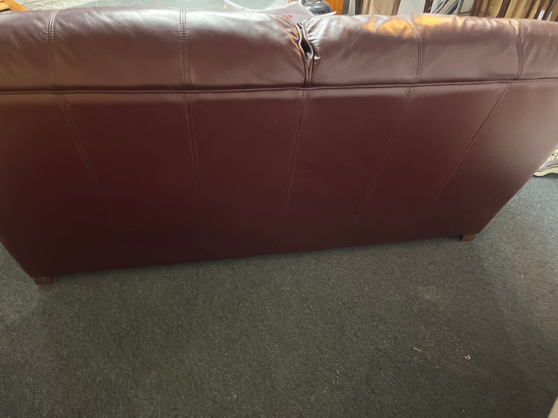 3+1+1 Real wine leather sofa suite with reclining armchairs (W 190 x D 110 cm) 3225