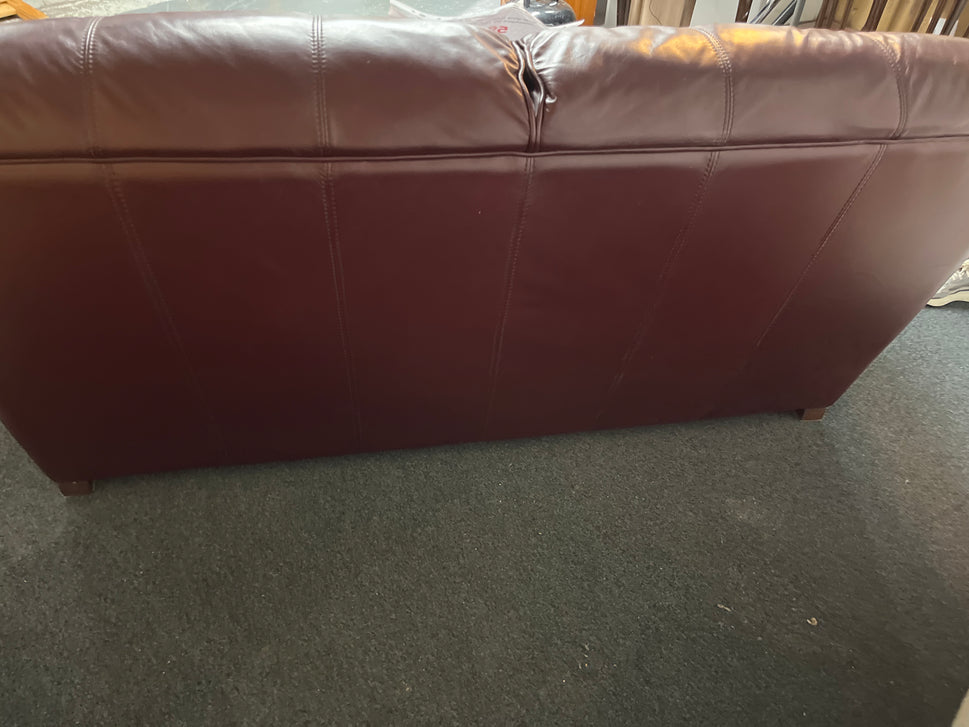 3+1+1 Real wine leather sofa suite with reclining armchairs (W 190 x D 110 cm) 3225