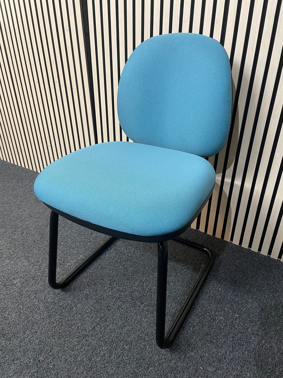 Jota fabric back meeting chair with chrome cantilever frame - AQUAMARINE TEAL