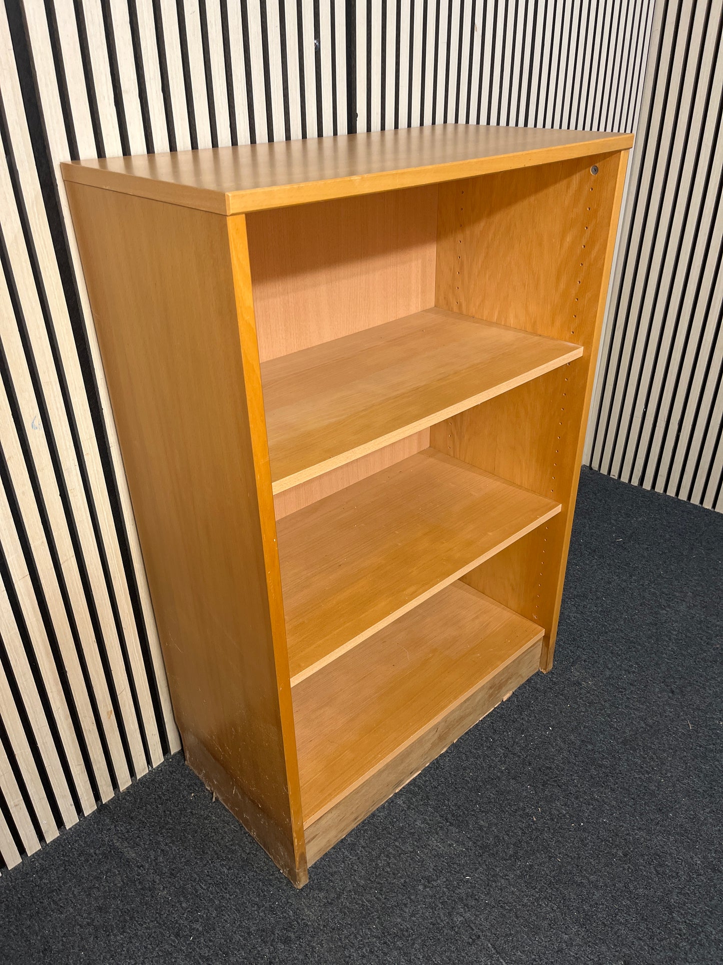 Laminate wooden 3 shelf bookcase (H 120 x W 80 x D 40 cm)  44062