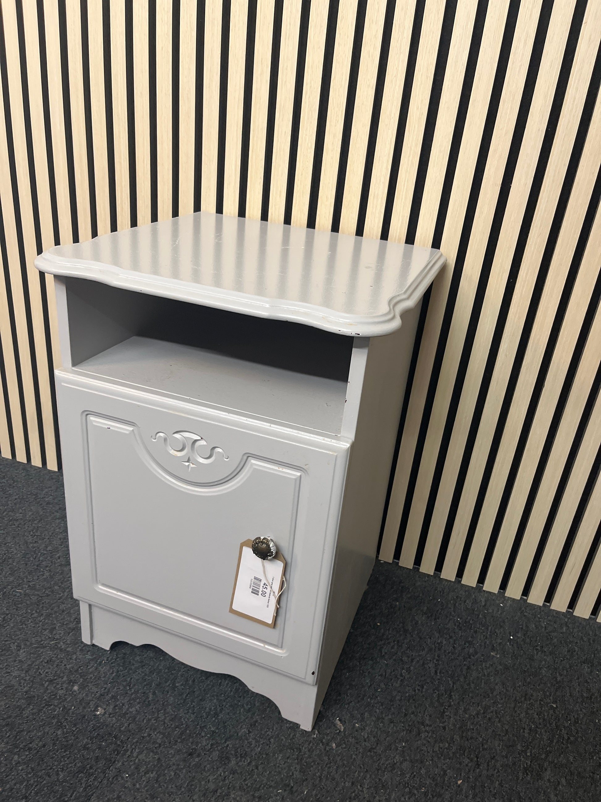 1 door grey painted bedside locker 1325