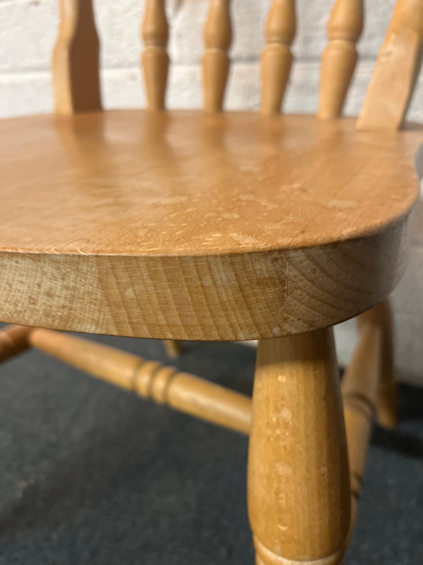 Solid pine spindle back kitchen chair 2225