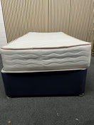 Switch 3ft secondhand divan base in navy fabric with castors 2 image