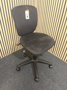 Switch Black fabric second hand swivel chair no arms 2 image