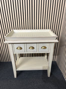 Switch Palet green painted occasional console table with 3 drawers and removal tray top 82Hx75Wx43D 3325 2 image