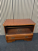 Switch Rossmore mahogany rope effect edging two glass door one drawer tv unit (H 62 x W 79 x D 43 cm) 1126 2 image