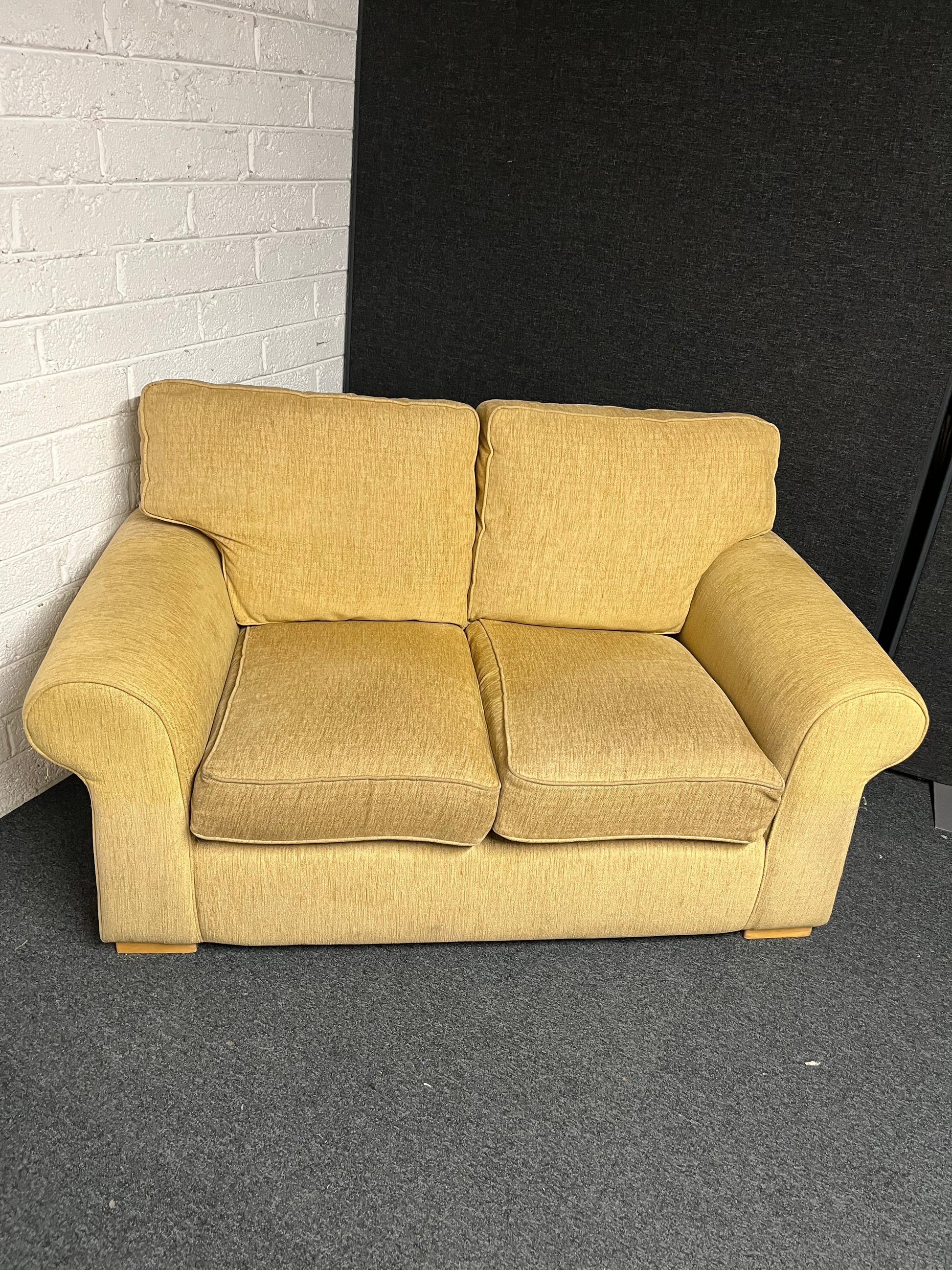 Cream fabric 2 seater sofa  1225