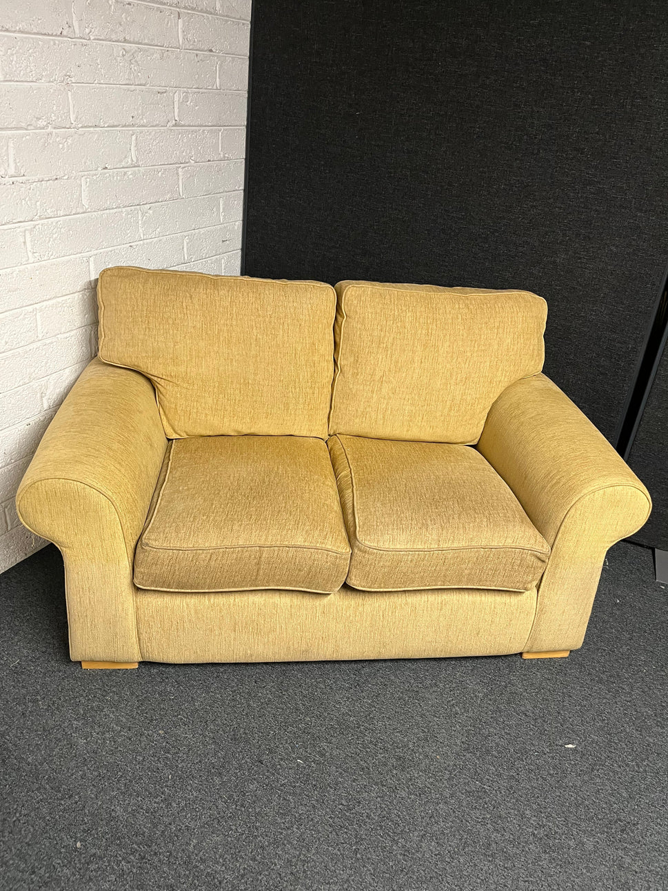 Cream fabric 2 seater sofa  1225