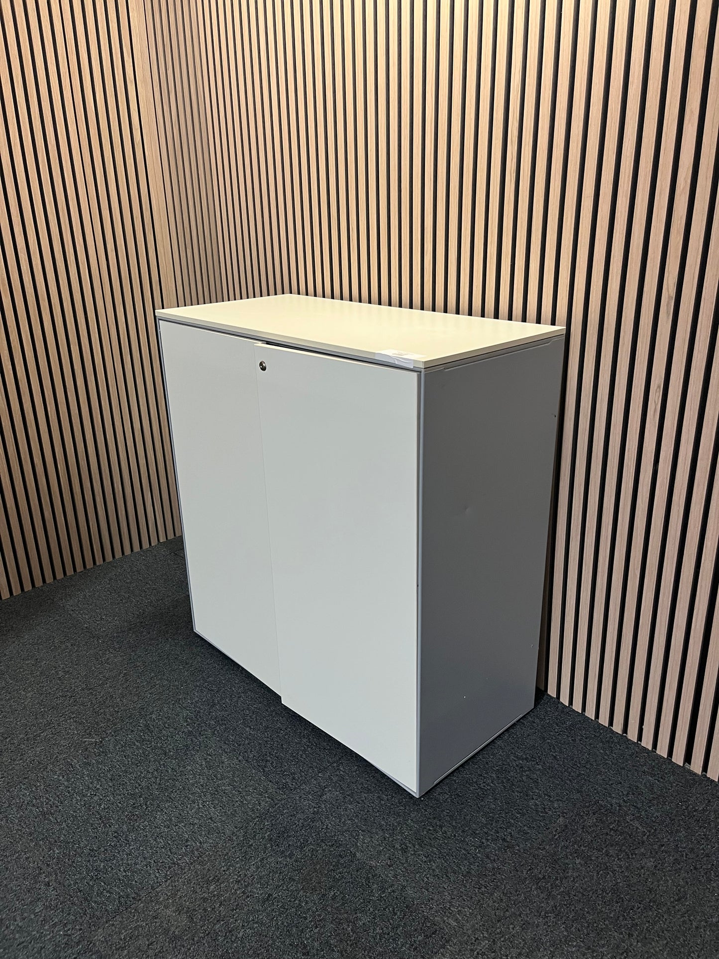Medium sized White Wooden Cabinet