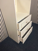 Switch Tall white laminate 3 drawer top open bedroom dresser (H 83 x W 59 x D 43 cm) 2425 3 image