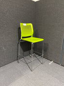Switch Tall chrome framed breakfast bar stool with coloured polyprop back and seat 3 image