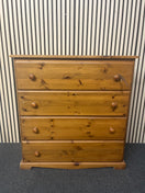 Switch Solid pine tall 4 drawer chest (H 98 x W 93 x D 48 cm)  44282 2 image
