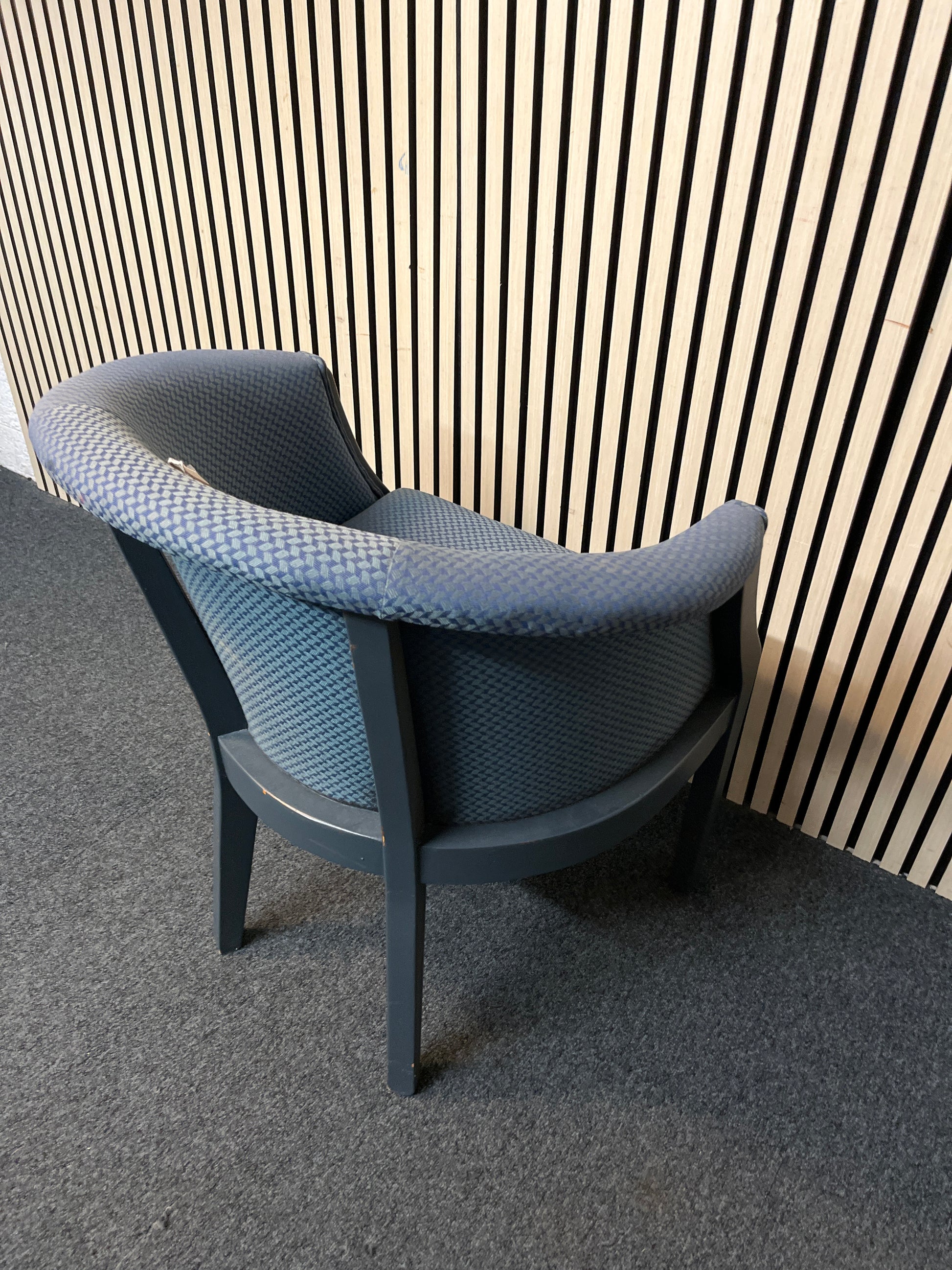 Blue fabric tub chair  2425