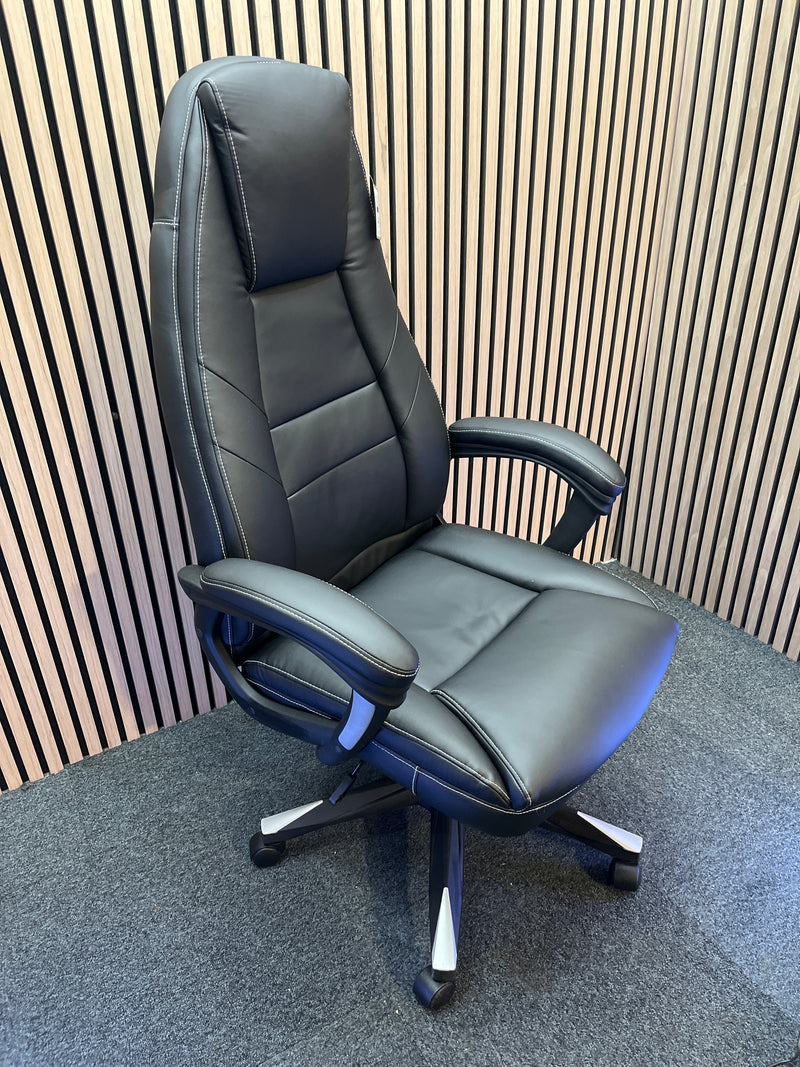 NEW Noble High back managers swivel chair with fixed arms, 5 star base, height adjustable with fixed arms