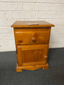 Switch Solid pine 1 door 1 drawer bedside locker 1325 2 image