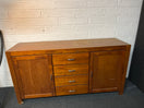 Switch Walnut 3 drawer 2 door sidebaord, damaged top, IDEAL UPCYCLING PROJECT 1580Lx815Hx450D 3225 2 image