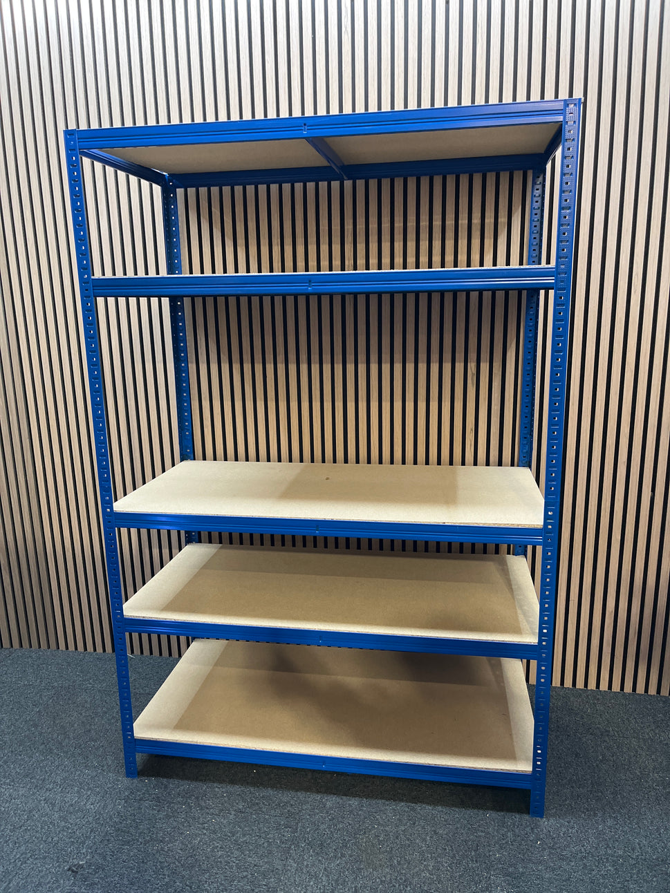 New Quick Click Shelving 1800mm High x 1200mm Wide x 600mm Deep - 5 Shelf Positions - Loading 250kg/Shelf