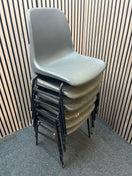 polypropylene stacking chair with metal frame
