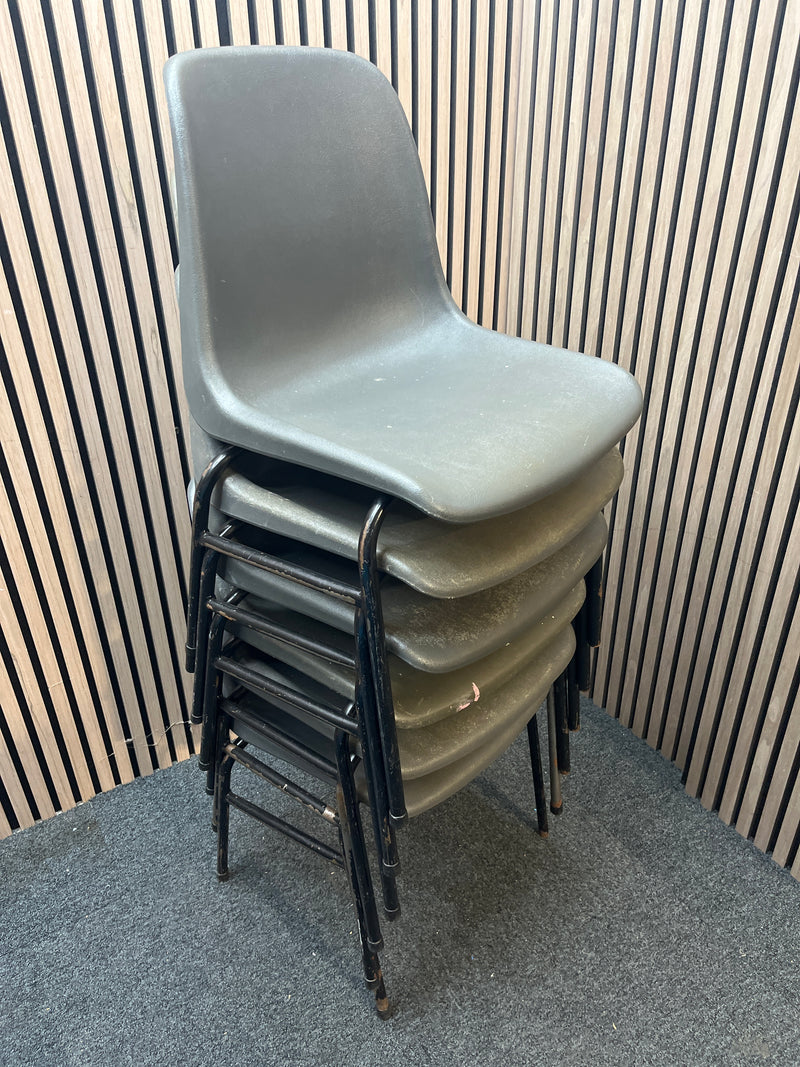 polypropylene stacking chair with metal frame