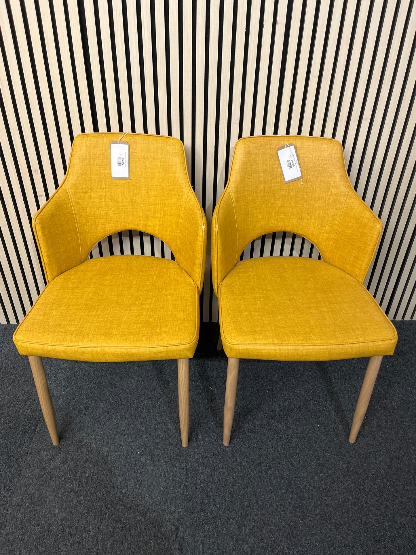 Calligaris Mustard fabric dining chair (SET OF 2)