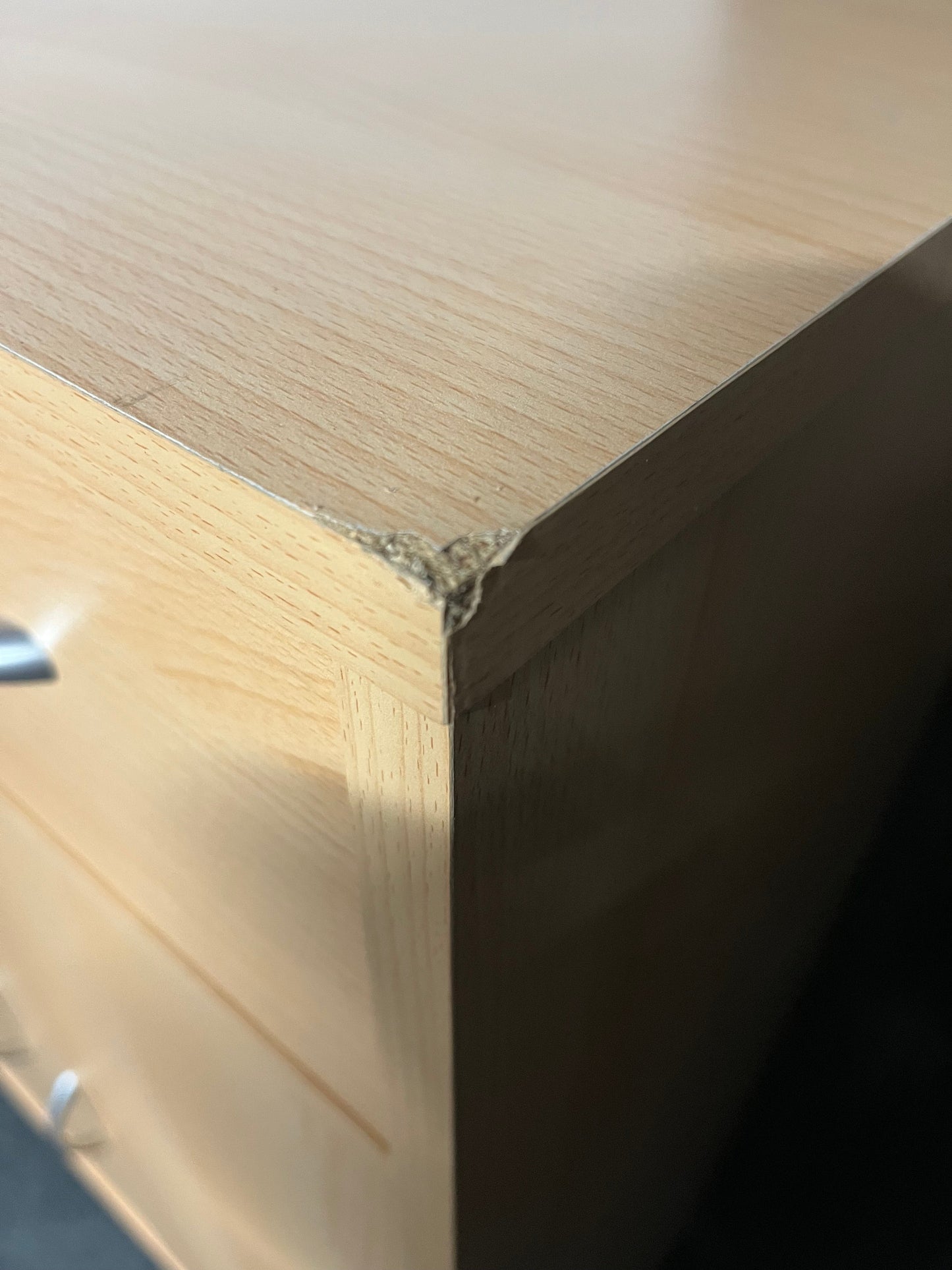 Beech laminate storage unit WITH BASE DRAWER (H 1160 x W 790 xD 390 mm) 1225