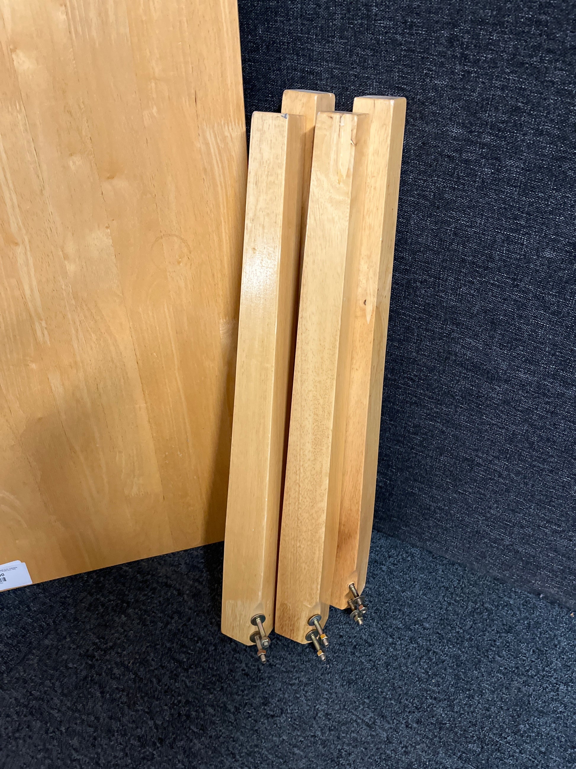 Rubberwood large 6ft kitchen table with 4 no. matching chairs%A0(table H 780 x W 1500 x D 930 mm) 1225