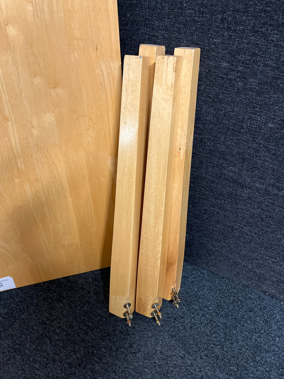 Rubberwood large 6ft kitchen table with 4 no. matching chairs%A0(table H 780 x W 1500 x D 930 mm) 1225