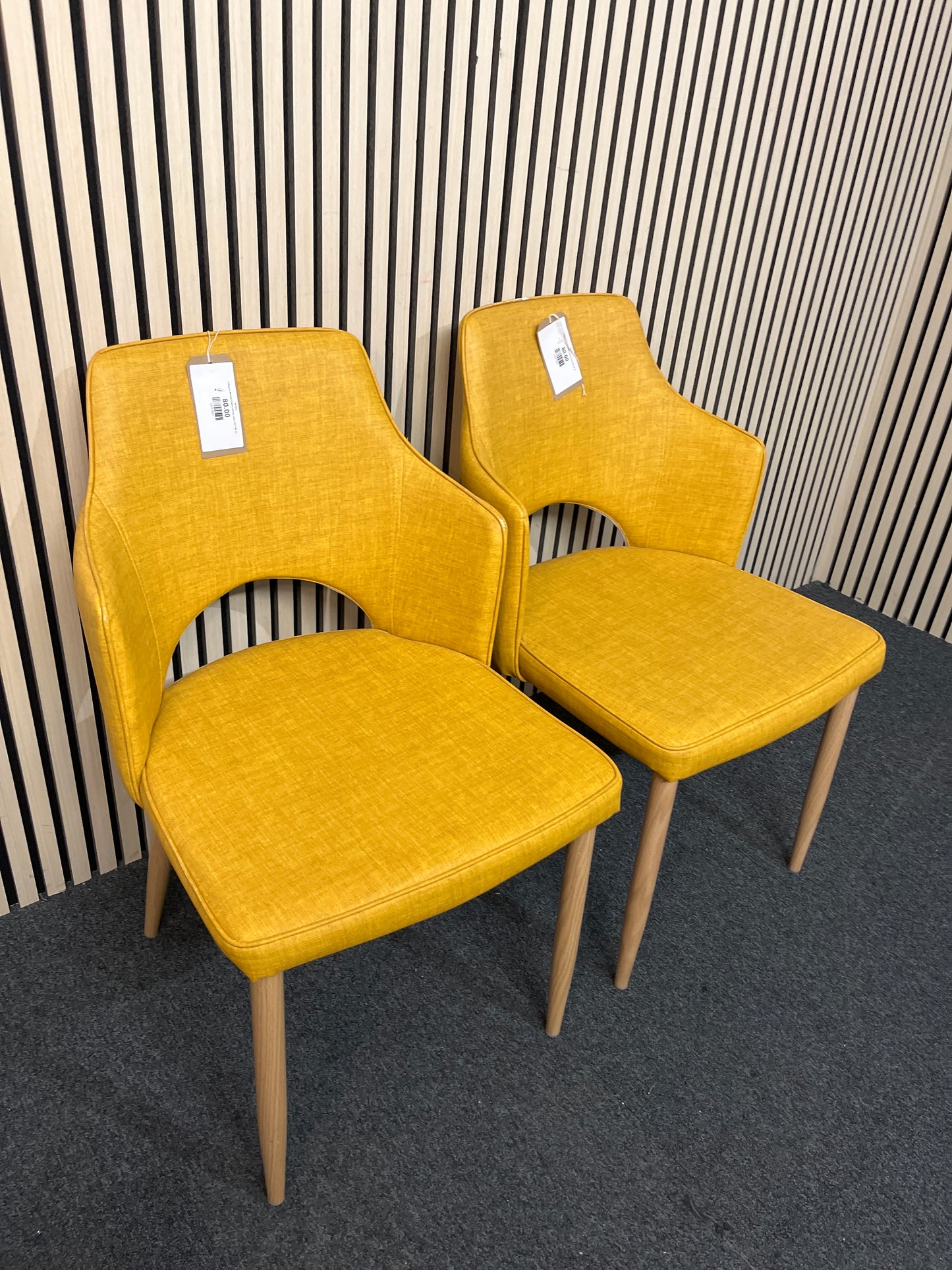 Calligaris Mustard fabric dining chair (SET OF 2)