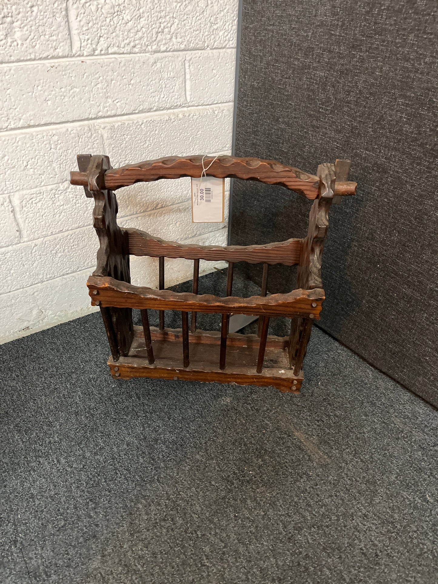 Mahogany magazine rack  3225