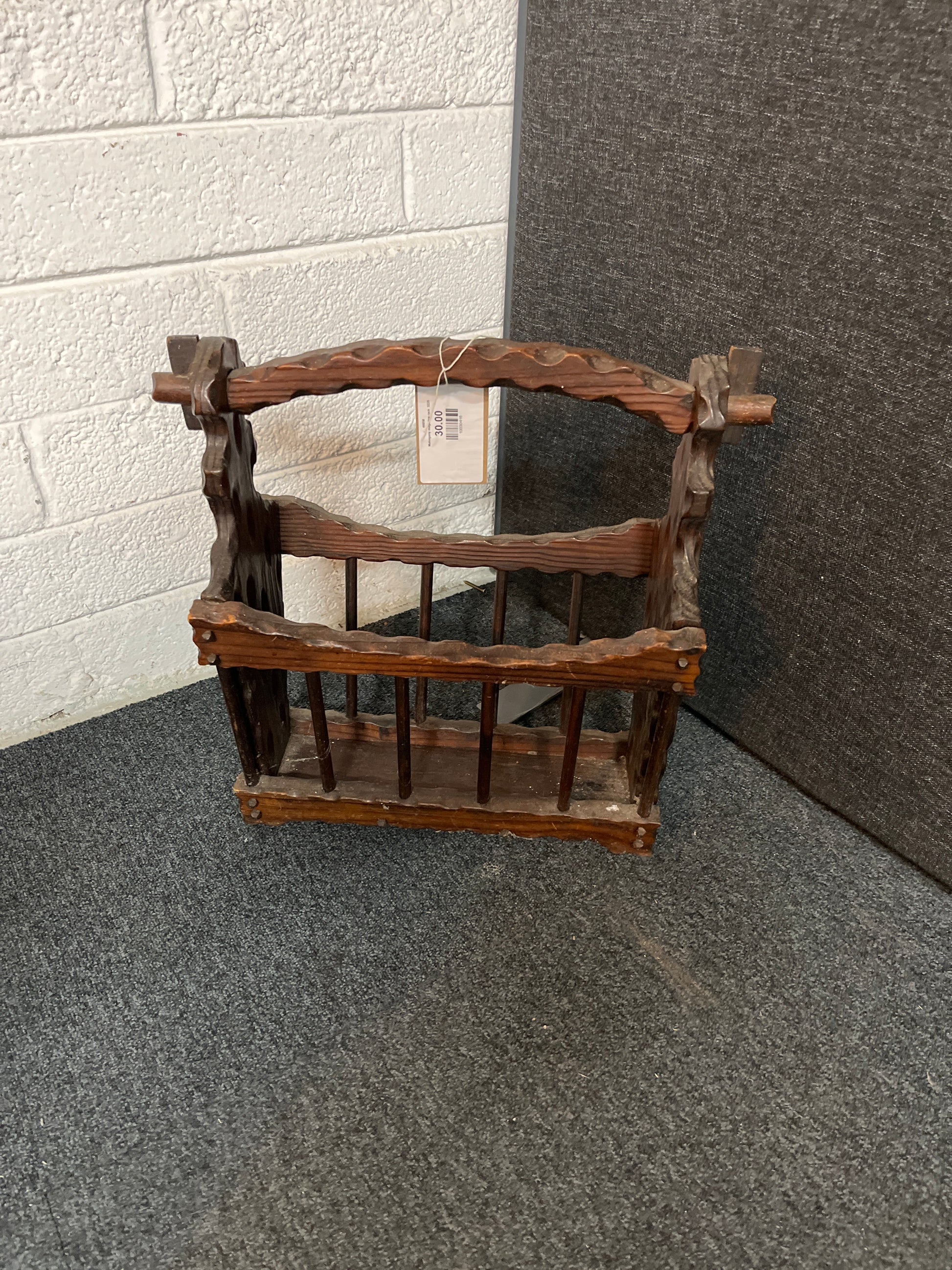Mahogany magazine rack  3225