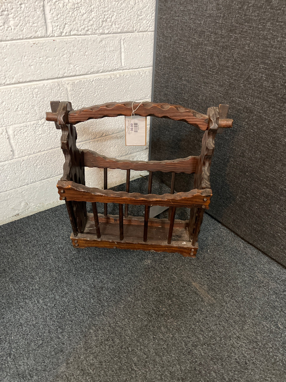 Mahogany magazine rack  3225
