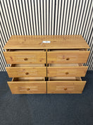 Pine laminate 6 drawer chest W113x40Dx82H  44460