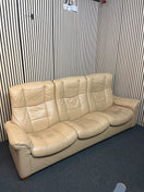 Switch Cream leather 3 seater recliner sofa  3126 3 image