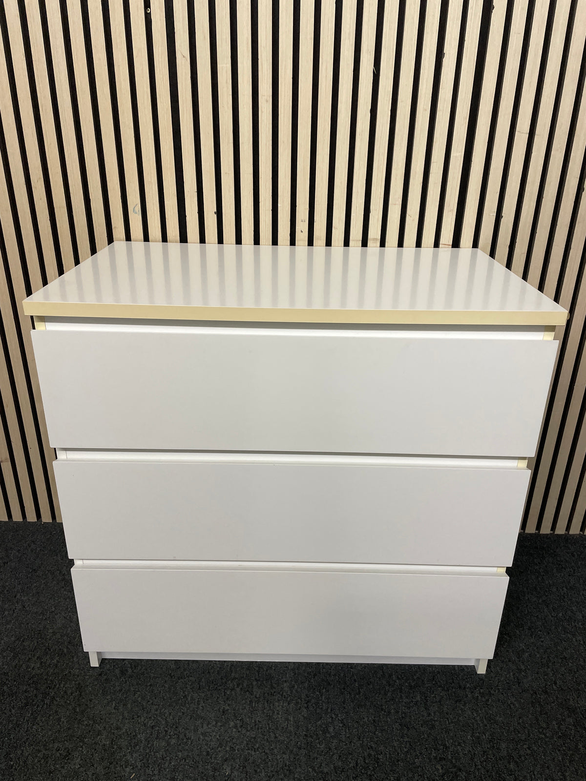Ikea Malm white 3 drawer chest 80Wx78Hx48D  44439
