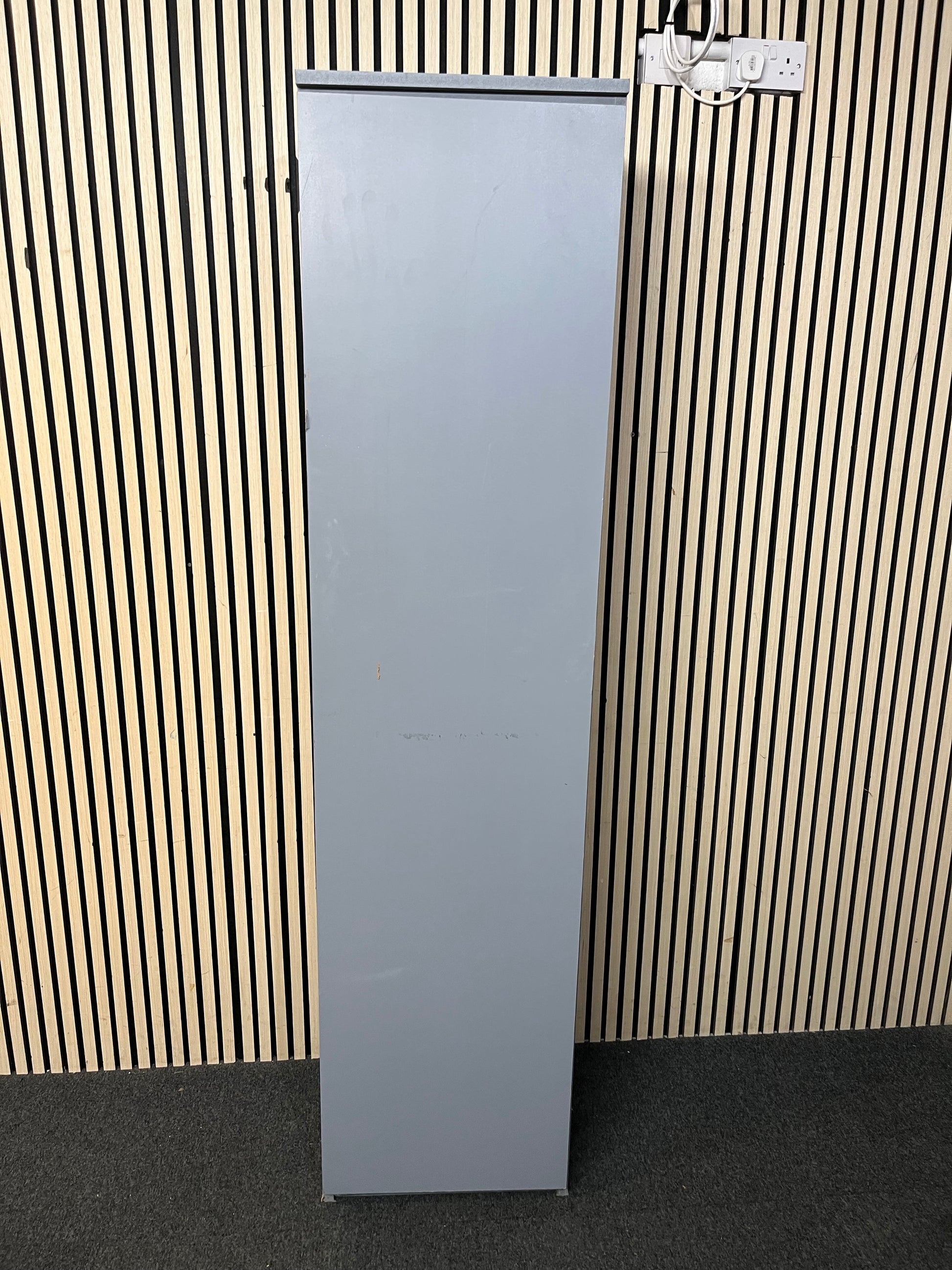 Tall grey mdf 1 door wardrobe (H 203 x W 49 x D 37 cm) 43495