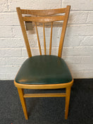 Switch Solid beech bentwood chairs with green vinyl seat 3225 2 image